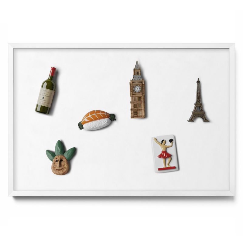 Tablica magnetyczna na ścianę Tulup 60x40 cm Kolor biały w białej ramie 1 szt.