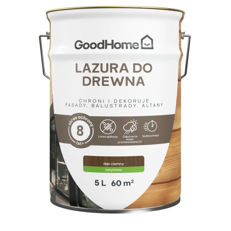 Lazura GoodHome 8 lat dąb ciemny 5 l