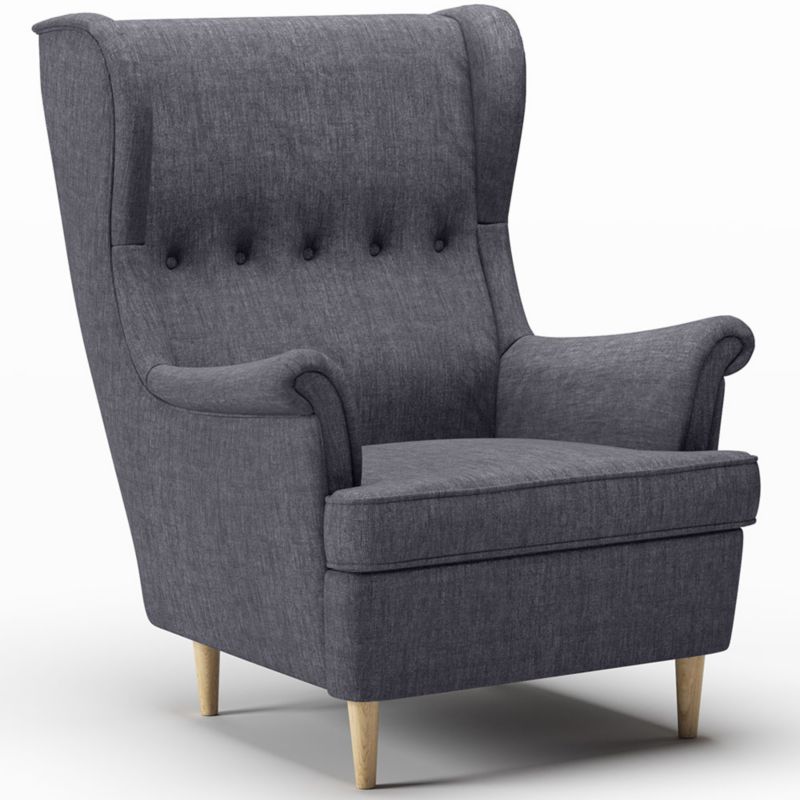 Fotel uszak Jana Luno wypoczynkowy do salonu model 2025/2026 szary 1 szt.