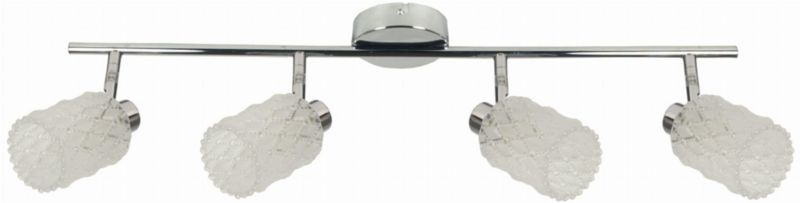 Lampa sufitowa wisząca Candellux Trans chromowana przezroczysty wym: 17 x 70 x 7,5 cm 4xG9 x 40W 1 szt.