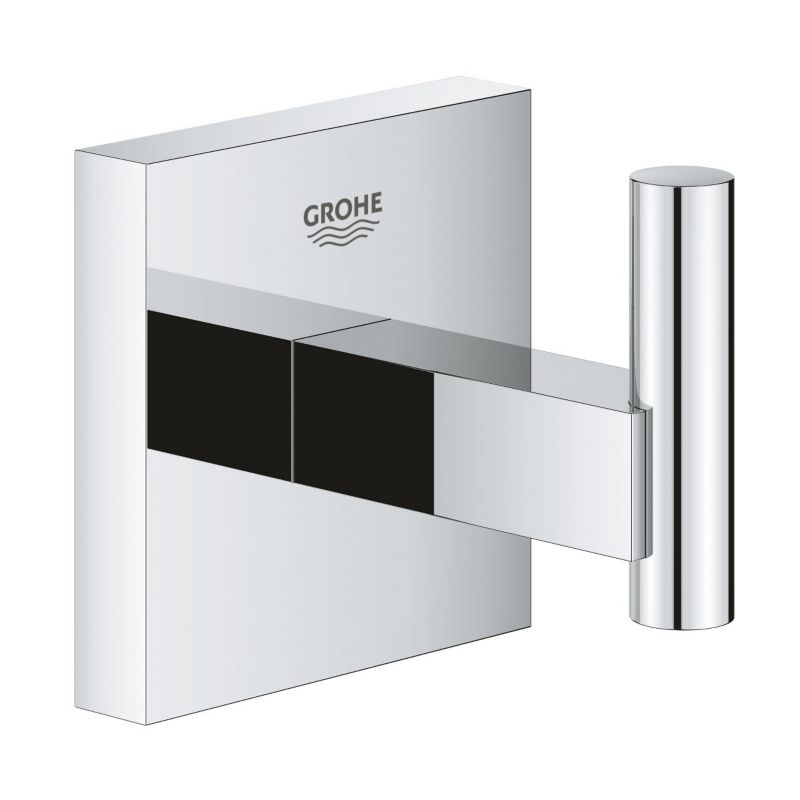 Wieszak na ręcznik Grohe Start Cube chrom, metalowy, przyklejany/przykręcany, 1 szt.
