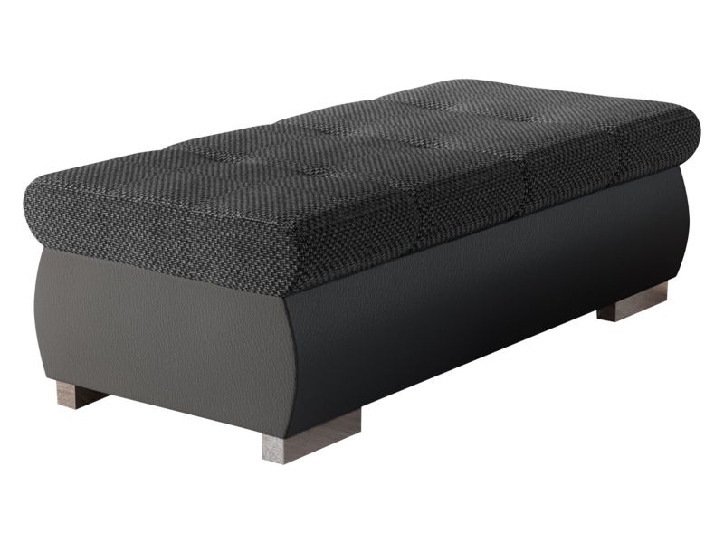 Pufa MIRJAN 24 Orkan Duża ekoskóra mysi szary/czarna plecionka 1 szt.