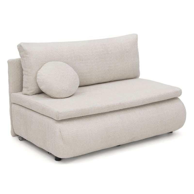 Sofa z funkcją spania MebleMWM LEETIE 120 anthology 01 boucle poduszka w zestawie 1 szt.