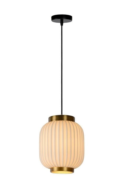 Lampa sufitowa wisząca Lucide Gosse 4141 złoto-biała szerokość 19.5 cm 1xE27 x 230W 1 szt.