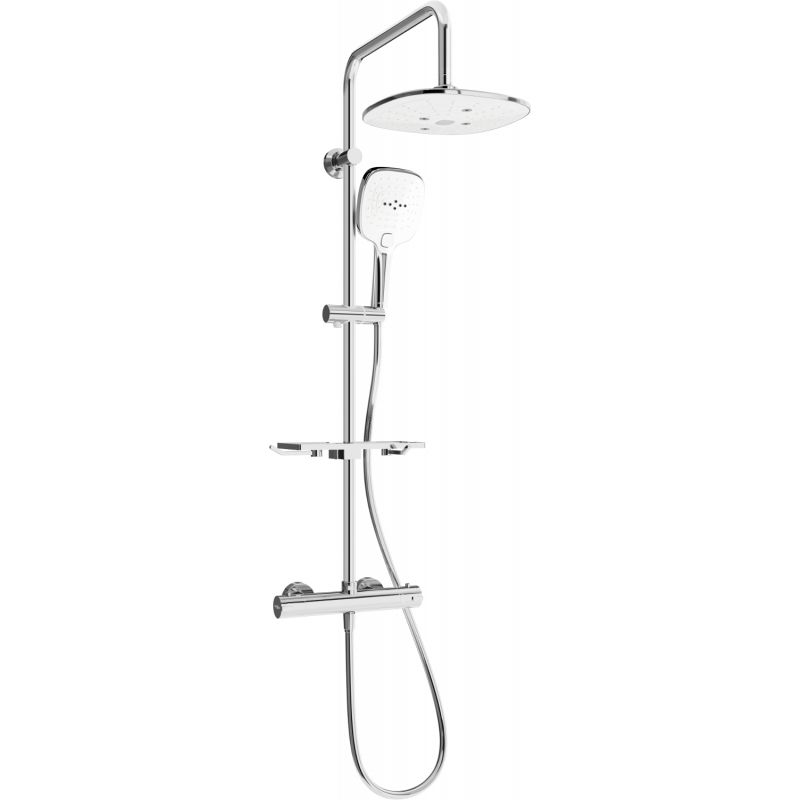 Zestaw prysznicowy natynkowy Mexen Kai chrom/biały 771501793-02 1 szt.