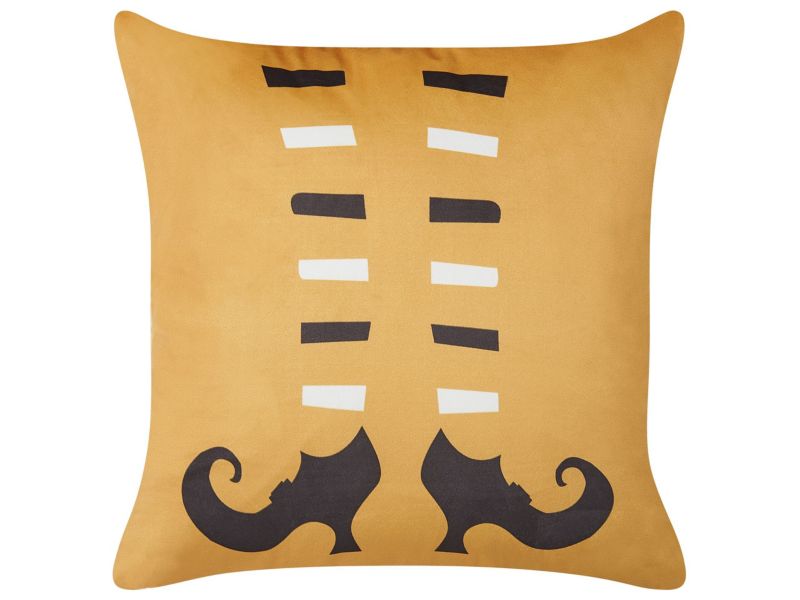 Poduszka dekoracyjna Covasna Welur 45 x 45 cm Abstrakcyjny Pomarańczowy 1 szt.