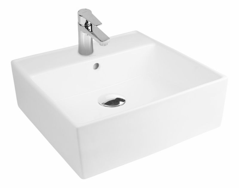 Umywalka nablatowa Oltens Hyls 47x47cm kwadratowa biała SmartClean 1 otwór 1 szt.