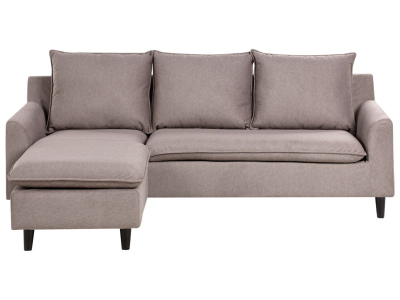 Narożnik Elvenes Beżowoszary dla 3 osób Prawostronny 1 szt.