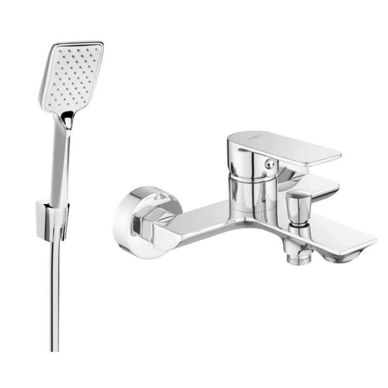 Bateria wannowa z zestawem natryskowym Mexen Alexa chrom 1 szt.