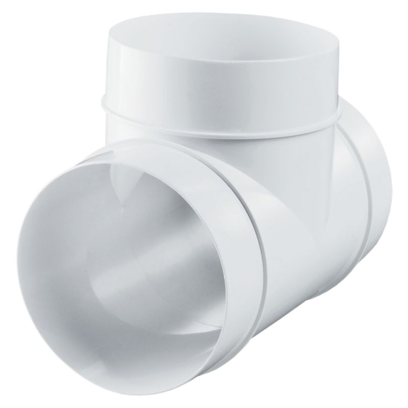 Trójnik okrągły Vents 150 mm biały