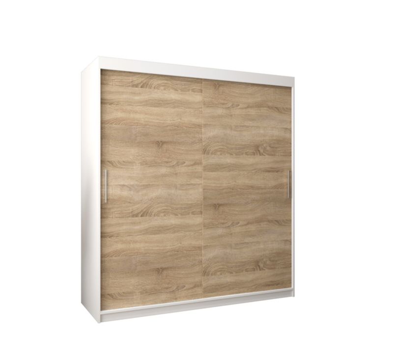 Szafa przesuwna Garderoba Abiks Tokyo 180 biały + sonoma 1 szt.