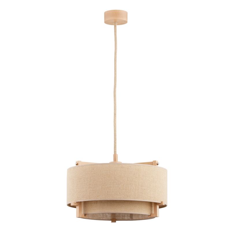 Lampa wisząca Alfa Lola 1078 jasne drewno-beżowa boho 1xE27 x 15W 1 szt.