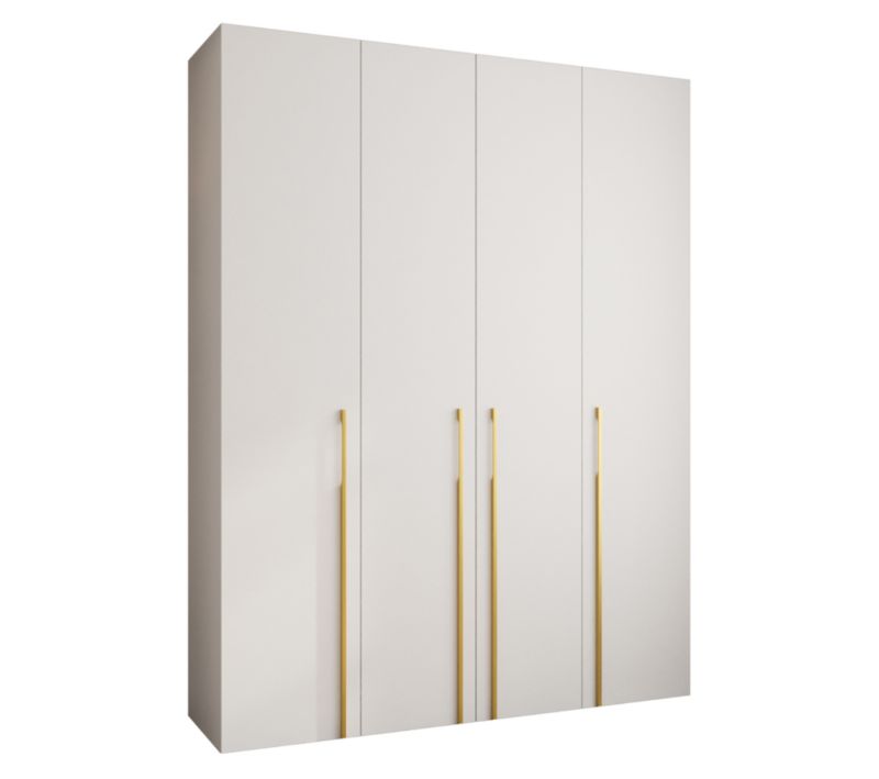 Szafa uchylna Garderoba COMO 3 190 (biały/złoty)