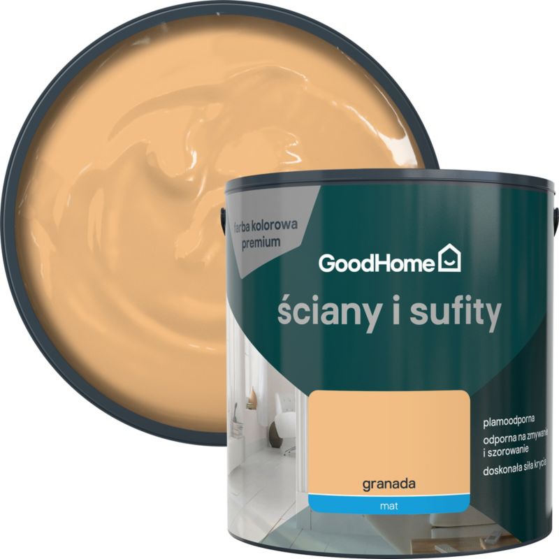 Farba plamoodporna GoodHome Premium Ściany i Sufity granada 2,5 l