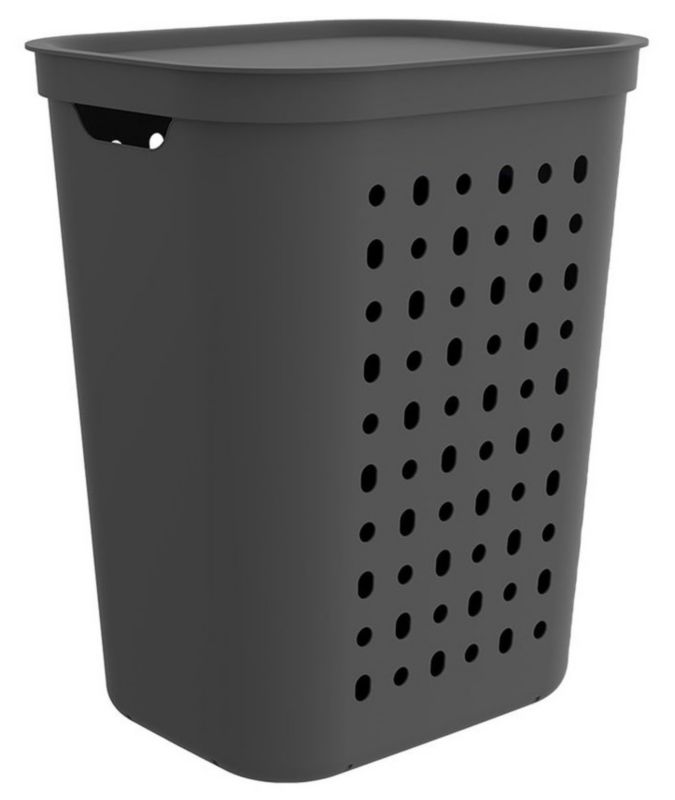 Kosz na bieliznę Rotho Jona 55 l antracyt