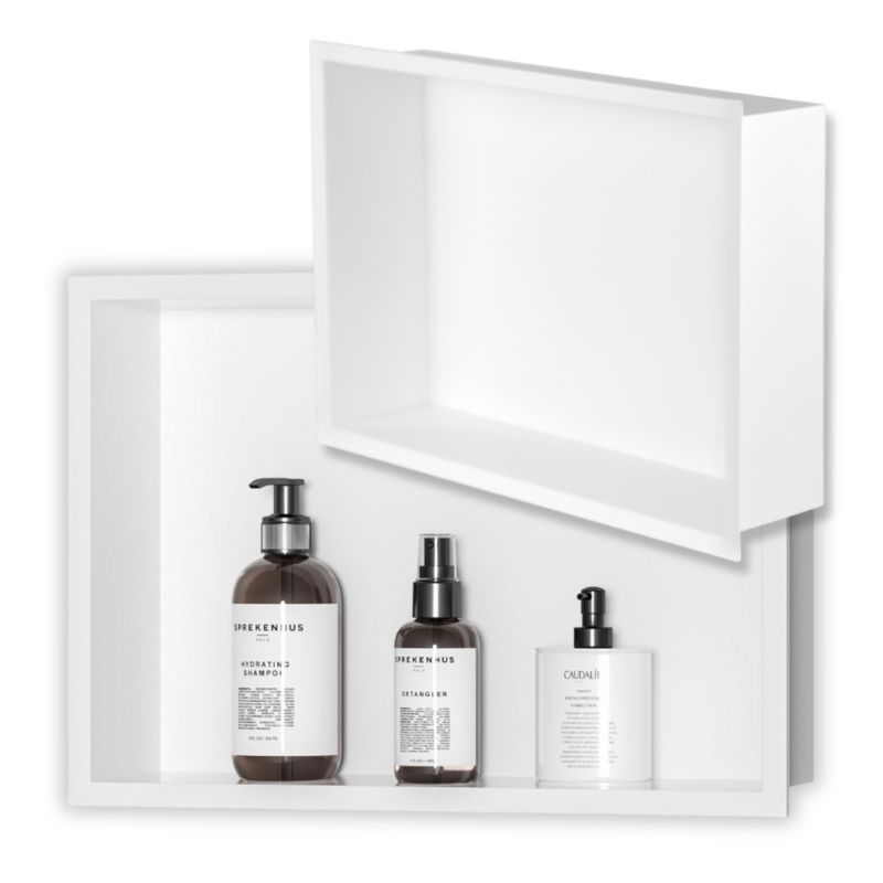 Półka Wnękowa Stal Nierdzewna Biały Mat 30x45x10 Cm 1 Szt.