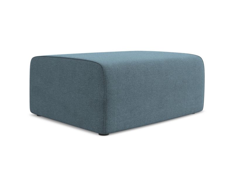 Pufa LaMiaSofa CASERTA z tkaniny strukturalnej 90x60 cm jasny niebieski 1 szt.