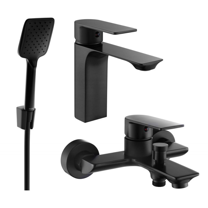 Zestaw wannowy Mexen Alexa czarny 71203R62-70 1 szt.
