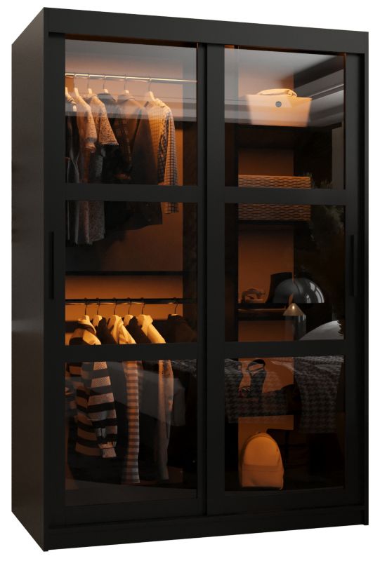 Szafa przesuwna Garderoba DOME 120 czarny