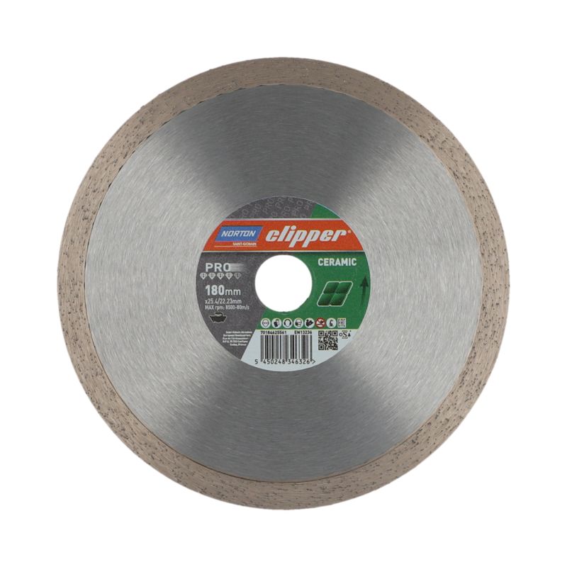 Tarcza diamentowa Norton Clipper PRO CERAM do ceramiki 180 x 25.4/22.2 mm