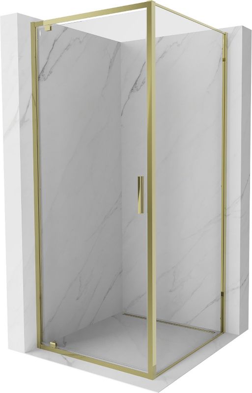 Kabina prysznicowa Mexen Exo uchylna 95 x 95 cm transparent złota 1 szt.