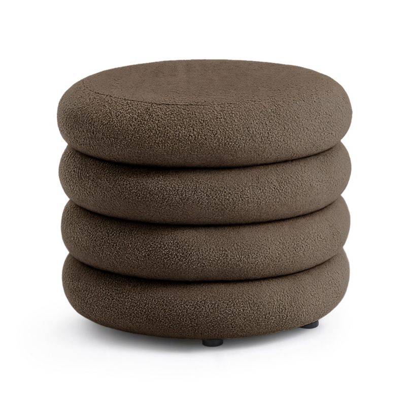 Pufa otwierana ze schowkiem teddy AKORD 55 cm MOLLIS Brązowa 1 szt.