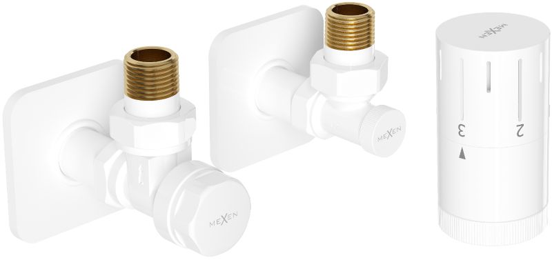 Zestaw termostatyczny kątowy Mexen G05 biały W901-958-909-20 1 szt.