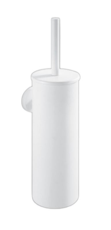 Szczotka toaletowa Stella Classic ścienna biała metal, z pokrywką do mocowania 1 szt.