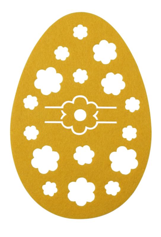 Podkładka filcowa Splendid jajo 15 x 21 cm zółty