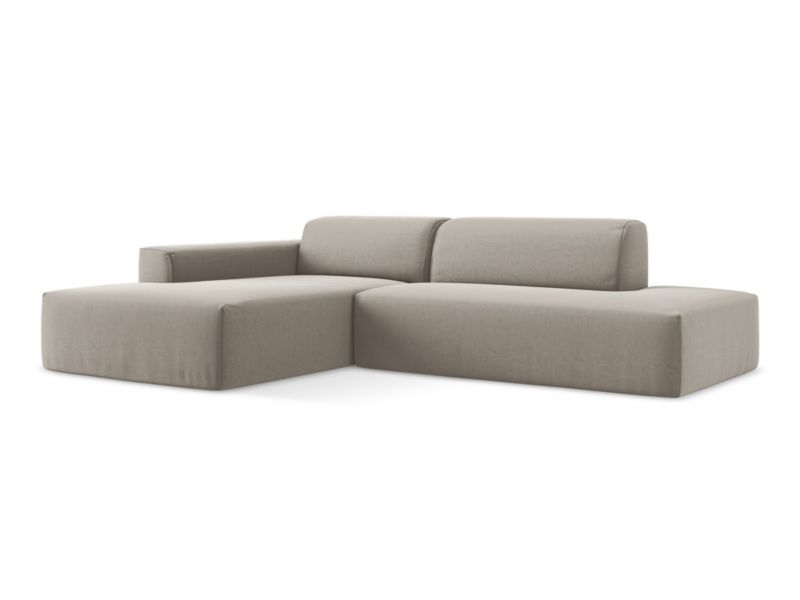 Narożnik prawostronny LaMiaSofa BOVA z tkaniny welwetowej 240x90 cm kreci 1 szt.