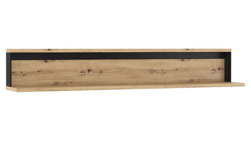 Półka MIRJAN 24 Quant QA-05 dąb artisan / czarny 1 szt.