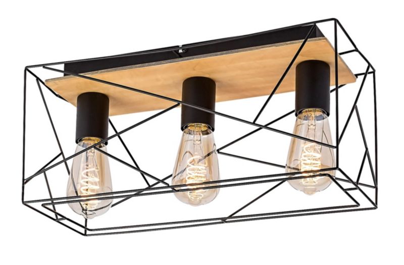 Lampa sufitowa Rabalux Boire czarna wym: 21 x 44 x 18 cm 3xE27 x 40W 1 szt.