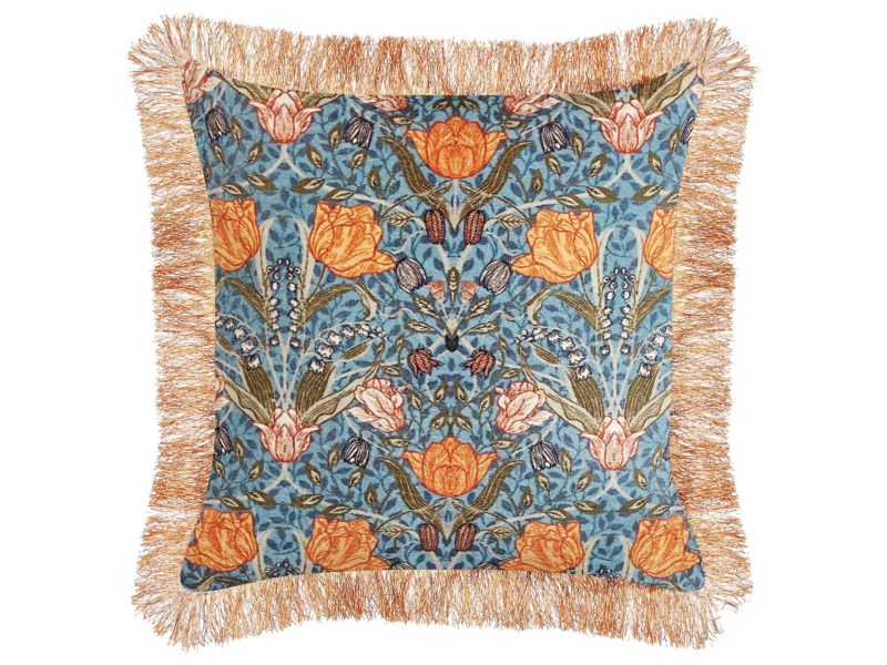 Poduszka dekoracyjna Mitella Bawełna 45 x 45 cm Kwiatowy Niebieski 1 szt.