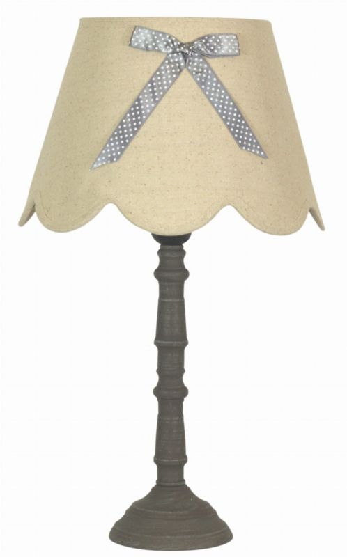 Lampa stołowa Candellux Vibu szara 1 x E27 x 60W IP20 wym: 47 x 28 x 28 cm tkanina - 1 szt.