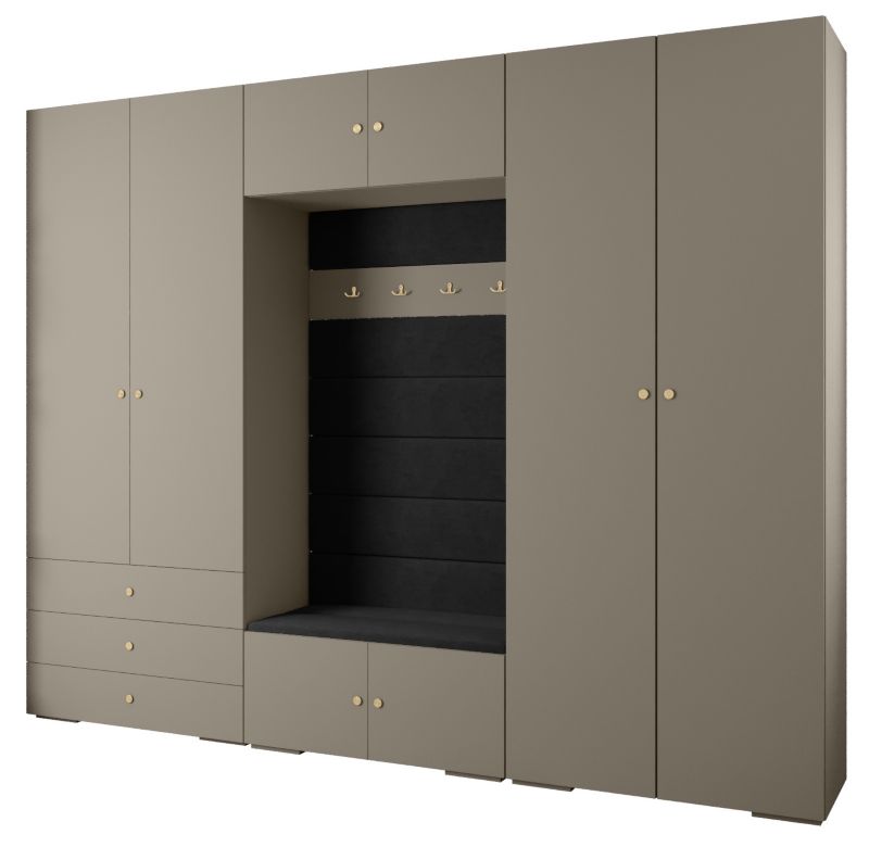 Garderoba do przedpokoju Abiks INOVA 2 Z14 kaszmir+złoty+manila18 1 szt.