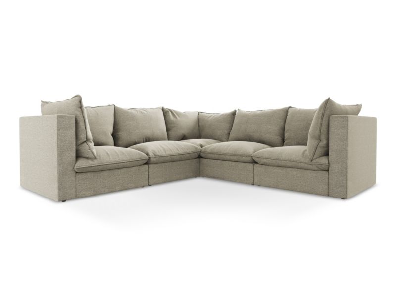 Modułowy narożnik LaMiaSofa RAVENNA z tkaniny bouclé 255x255 cm kreci 1 szt.