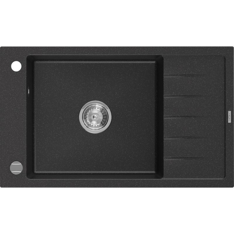 Zlewozmywak z ociekaczem Mexen Leo 1-komorowy czarny 900x500mm - 6501901010-77-G 1 szt.