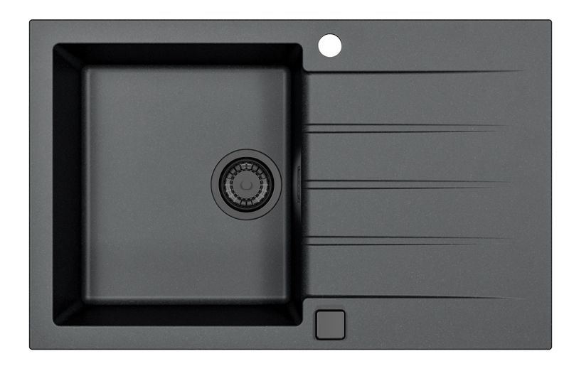 Zlewozmywak granitowy Alveus Cadit 20 Black Edition kol. 91 czarny (79x50) 1-komorowy 1szt.
