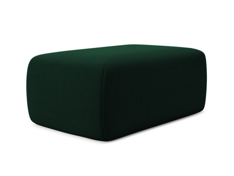 Pufa LaMiaSofa PERUGIA z tkaniny welwetowej 102x62 cm butelkowa zieleń 1 szt.