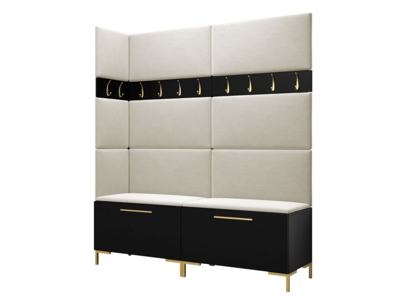 Garderoba MIRJAN 24 Zilion V czarny + beżowy 1 kpl.