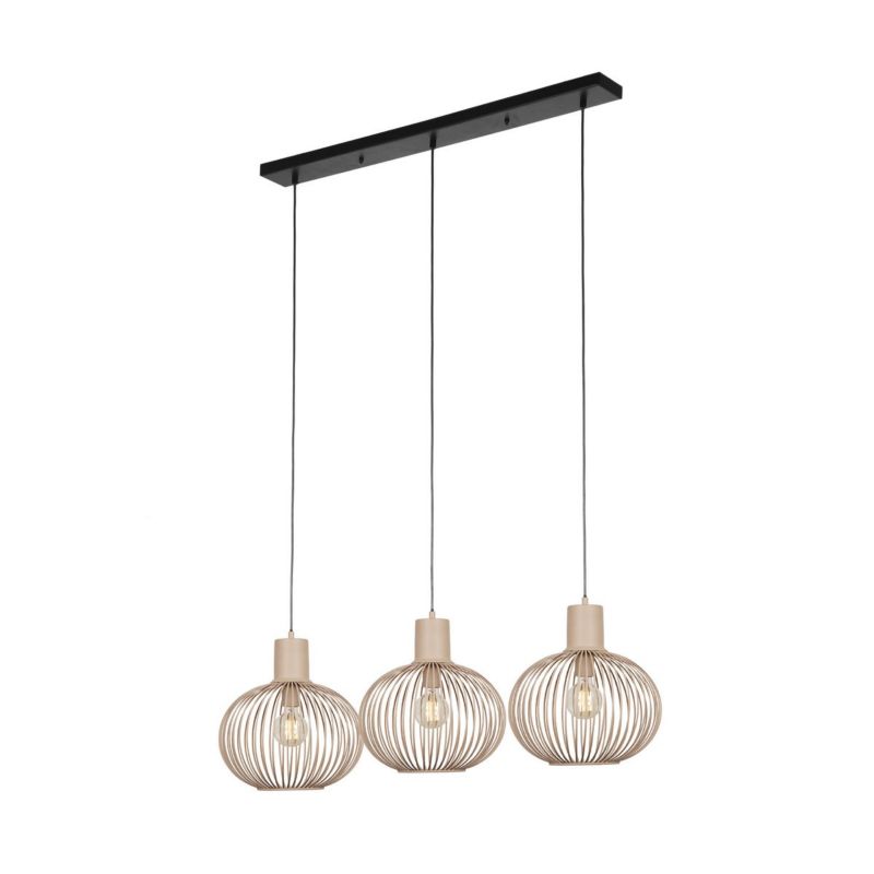 Lampa wisząca Trio Gila 7580 piaskowo-czarna nad stół 3xE27 x 1 szt.