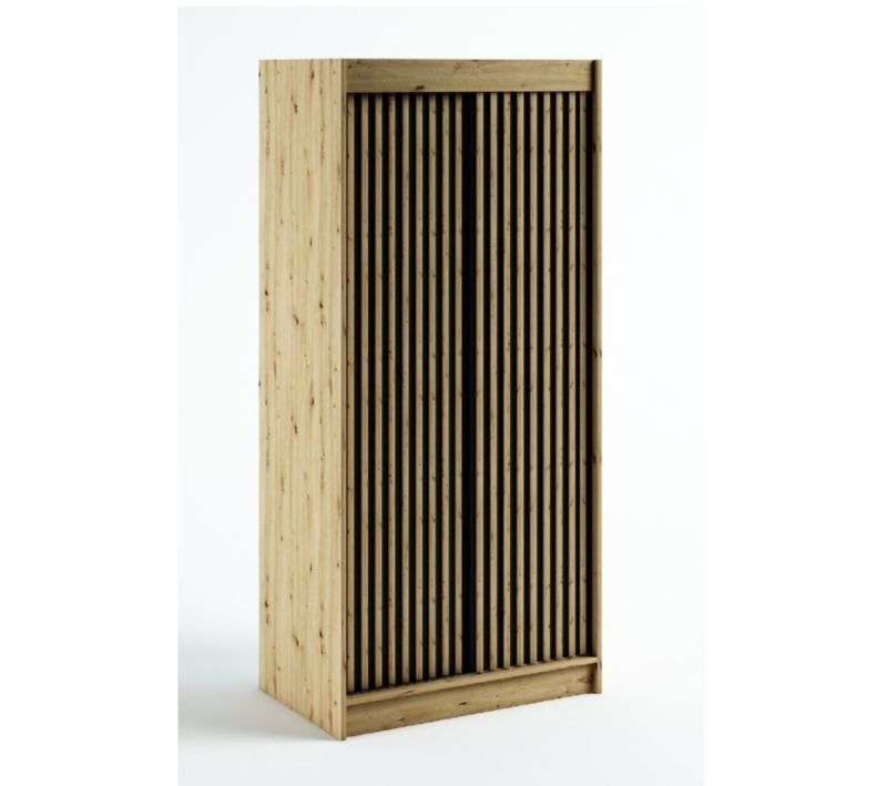 Szafa przesuwna Garderoba Abiks Lamelo 1 100 artisan + czarny 1 szt.