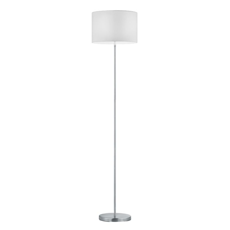 Lampa podłogowa stojąca Trio Hotel srebrno-biała 1 x E27 x 20W wym: 160 x 35 x 35 cm - 1 szt.