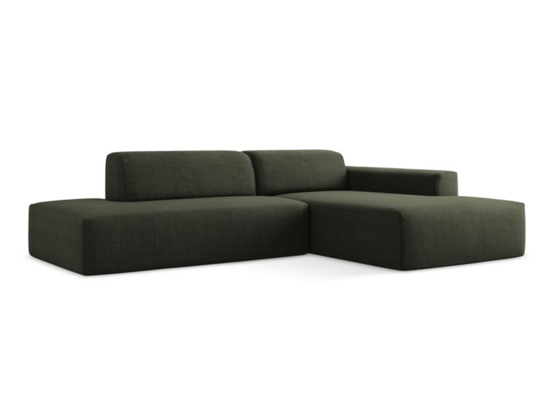 Narożnik lewostronny LaMiaSofa BOVA z tkaniny strukturalnej 240x90 cm oliwkowy 1 szt.