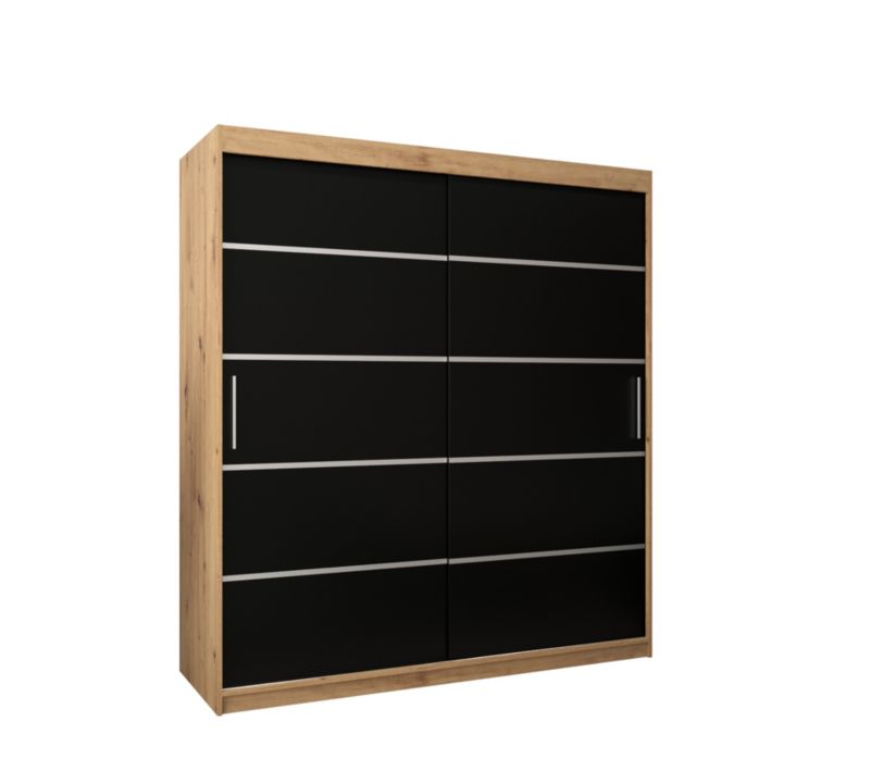 Szafa przesuwna Garderoba Abiks Verona 1 180 artisan + czarny 1 szt.