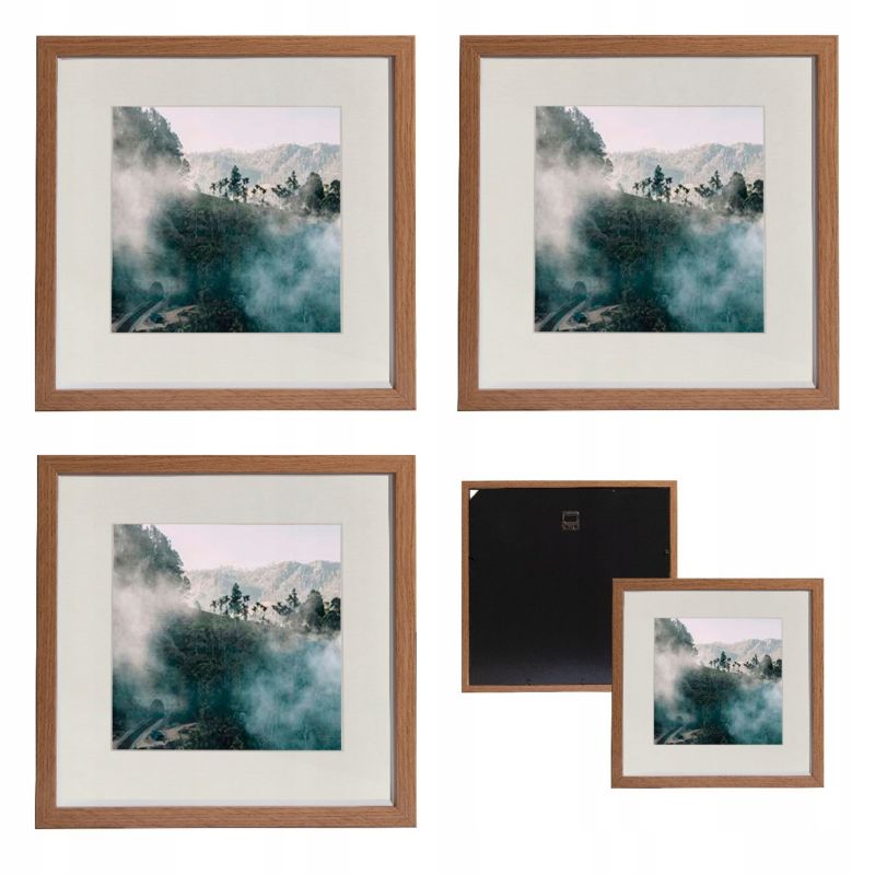 Zestaw ramek BD art 3D Box Dąb głęboka 28x28 naturalny 3 szt.