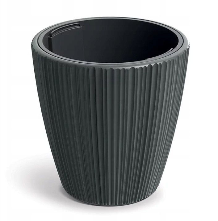 Doniczka PROSPERPLAST z wkładem ciemny szary ORO DBOR300-419U 1szt.