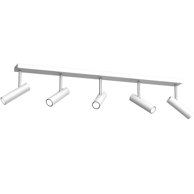 Lampa sufitowa Luminex Axion biały mat-chromowana Listwa z lampami 5 x GU10 x 8W wym: 31 x 120 x 10 cm - 1 szt.