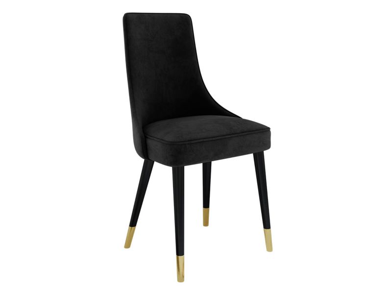 Krzesło MIRJAN 24 tapicerowane Perla 3 czarny czarny/złoty 1 szt.