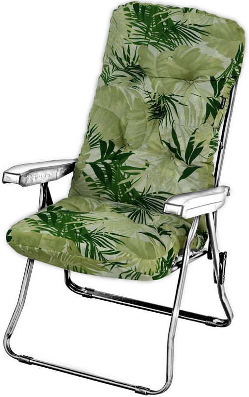 Poduszka na leżak bez podnóżka AMPO gruba zielony beżowy 1 szt.